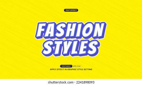 Editable Text Effects - Fashion Slogan Styles with Background
