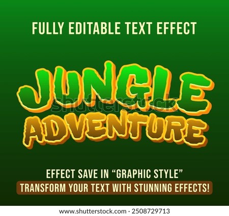 Editable text effects with Jungle Adventure theme, Customizable and Ready to Use.