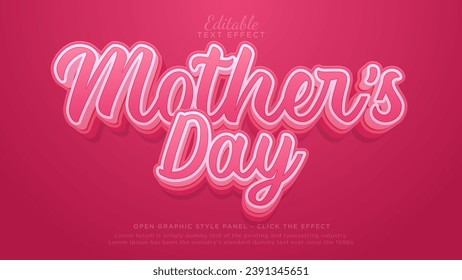 Editable text effects - Mother's day text effect style template