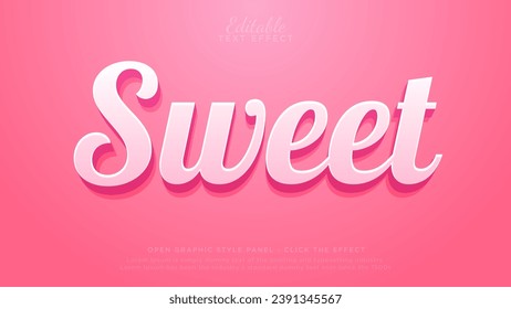 Editable text effects - Sweet text effect mockup