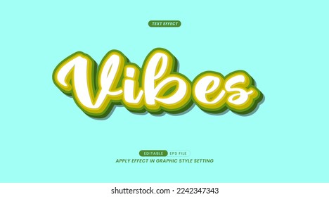 Editable Text Effects - Vibes Slogans with Background