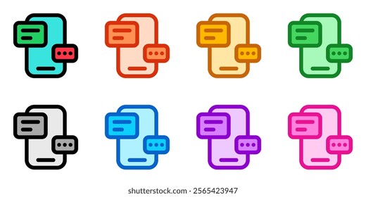 Editable text message, chat bot vector icon. AI technology, artificial intelligence, computer. Part of a big icon set family. Perfect for web and app interfaces, presentations, infographics, etc