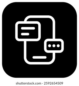 Editable text message, chat bot vector icon. AI technology, artificial intelligence, computer. Part of a big icon set family. Perfect for web and app interfaces, presentations, infographics, etc