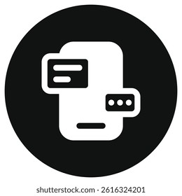 Editable text message, chat bot vector icon. AI technology, artificial intelligence, computer. Part of a big icon set family. Perfect for web and app interfaces, presentations, infographics, etc
