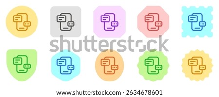Editable text message, chat bot vector icon. AI technology, artificial intelligence, computer. Part of a big icon set family. Perfect for web and app interfaces, presentations, infographics, etc