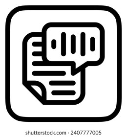 Editable text to speech, read text, audio vector icon. AI technology, artificial intelligence. Part of a big icon set family. Perfect for web and app interfaces, presentations, infographics, etc