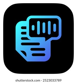 Editable text to speech, read text, audio vector icon. AI technology, artificial intelligence. Part of a big icon set family. Perfect for web and app interfaces, presentations, infographics, etc