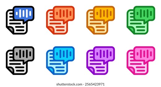 Editable text to speech, read text, audio vector icon. AI technology, artificial intelligence. Part of a big icon set family. Perfect for web and app interfaces, presentations, infographics, etc