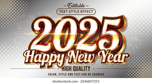 Editable text style effect - 2025 Happy New Year text style theme.