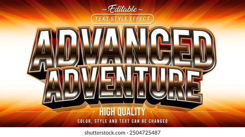 Editable text style effect - Advanced Adventure text style theme.