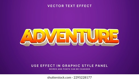 Editable text style effect - Adventure text style theme.