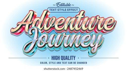 Editable text style effect - Adventure Journey text style theme.