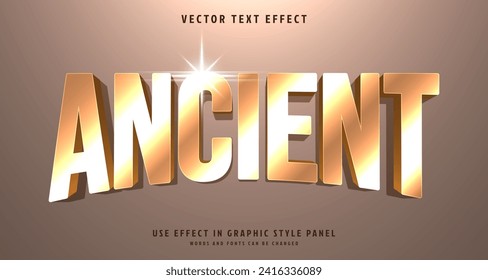 Editable text style effect - Ancient text style theme. for your project