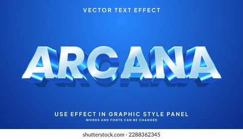 Editable text style effect - Arcana text style theme.