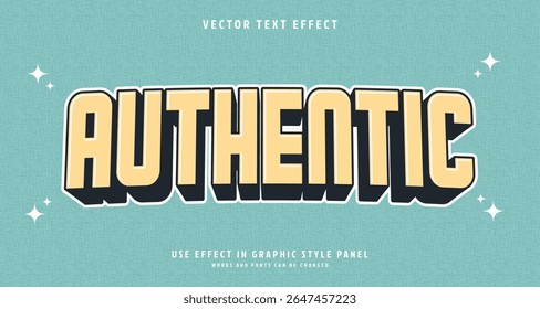 Editable text style effect - Authentic text style theme. for your project