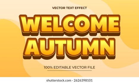 Efecto de estilo de texto editable Texto de otoño con estilo de degradado
