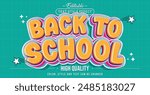 Editable text style effect - Back to School text style theme.