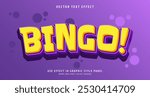 Editable text style effect - Bingo text style theme. for your project