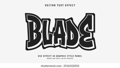 Editable text style effect - Blade text style theme. for your project