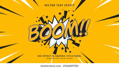 Editable text style effect - Boom text style theme. for your project