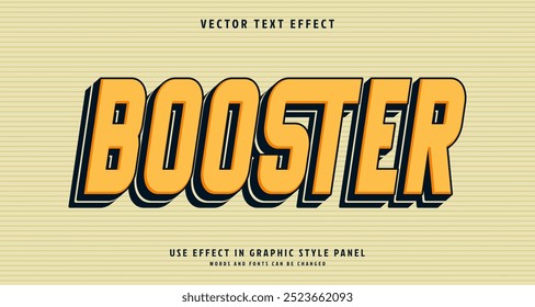 Editable text style effect - Booster text style theme. for your project