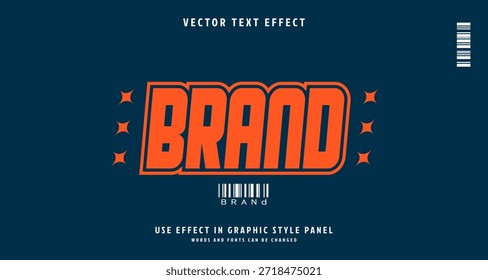 Efecto de estilo de texto editable - Tema de estilo de texto de marca. para su proyecto