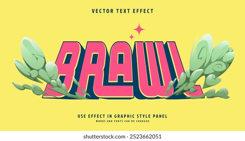 Editable text style effect - Brawl text style theme. for your project