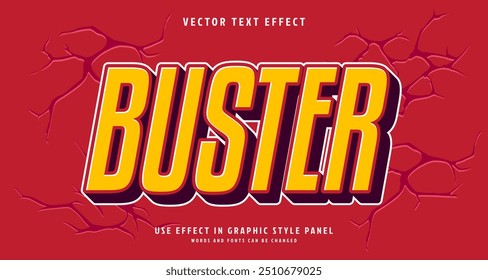 Editable text style effect - Buster text style theme. for your project