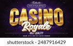 Editable text style effect - Casino Royale text style theme.