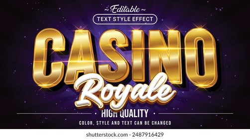 Editable text style effect - Casino Royale text style theme.