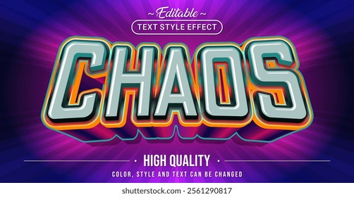 Editable text style effect - Chaos text style theme.