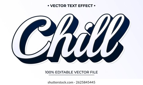 Editable text style effect - Chill text in grunge minimalistic style theme