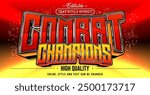 Editable text style effect - Combat Champions text style theme.
