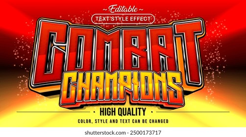 Editable text style effect - Combat Champions text style theme.