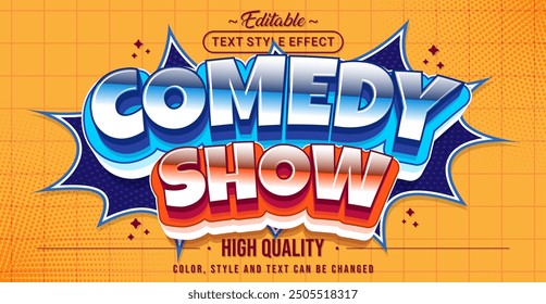 Editable text style effect - Comedy Show text style theme.