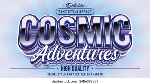 Efecto de estilo de texto editable - Tema de estilo de texto Cosmic Adventures.