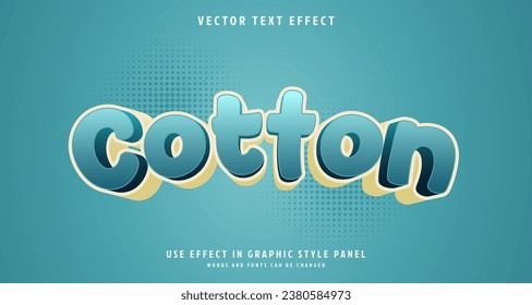 Editable text style effect - Cotton text style theme. for your project