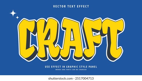 Editable text style effect - Craft text style theme.