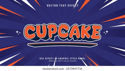 Editable text style effect - Cupcake text style theme. for your project