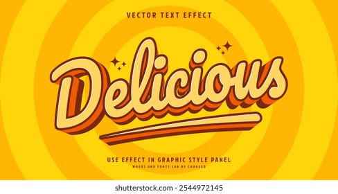 Editable text style effect - Delicious text style theme. for your project