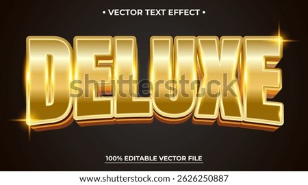 Editable text style effect Deluxe Luxury Gold text style theme