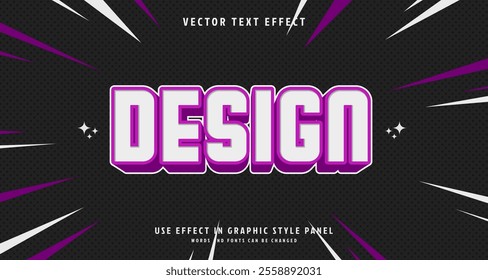 Editable text style effect - Design text style theme. for your project