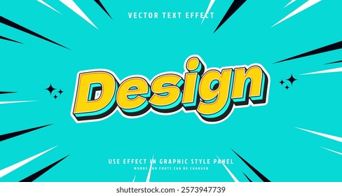 Editable text style effect - Design text style theme. for your project