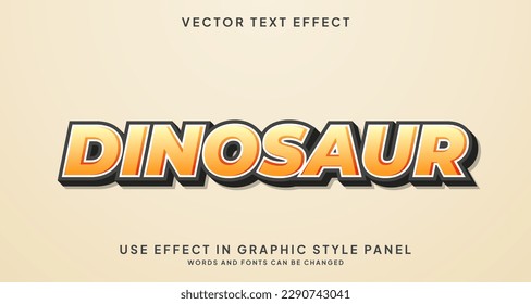 Editable text style effect - Dinosaur text style theme.