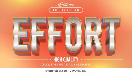 Editable text style effect - Effort text style theme.