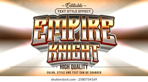 Editable text style effect - Empire Knight text style theme.