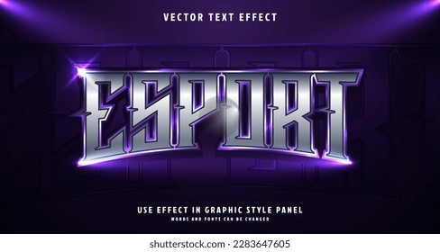 Editable text style effect - Esport text style theme.