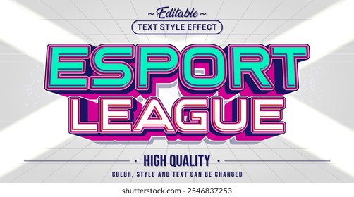 Efeito de estilo de texto editável - tema de estilo de texto E-sport.