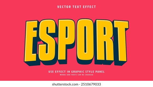 Editable text style effect - Esports text style theme. for your project