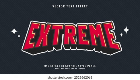 Efecto de estilo de texto editable - Tema de estilo de texto extremo. para su proyecto